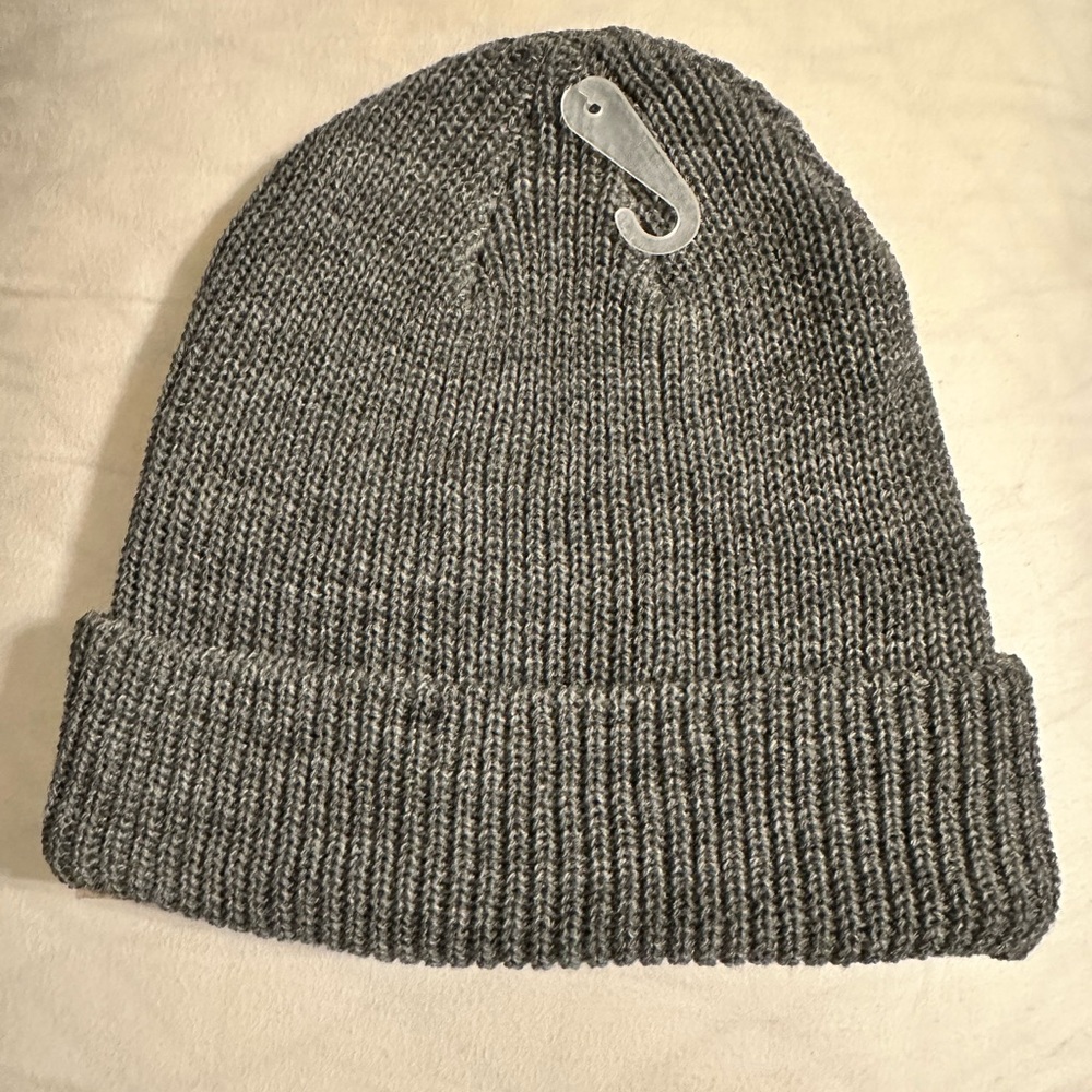 American Eagle Outfitters Grey Knit Beanie Hat, One Size Fits All, New